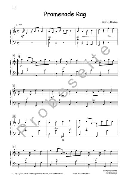Sixpack 2, Ragtime Dance, Gerriet Heuten, Akkordeon-Solo, Standardbass MII, Spielheft, Soloband, Bassnoten lesen lernen, leicht, unterschiedliche Genres, verschiedene Stilrichtungen, alternative Spielvorschläge, Akkordeon Noten, Blick in die Noten