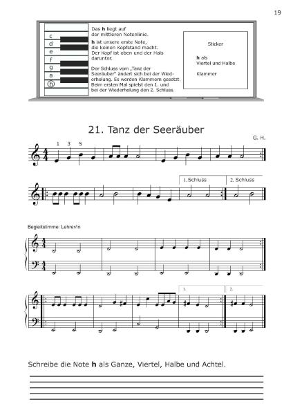 Akkordeonschule Band 2, Gerriet Heuten, Schulwerk für Akkordeon, Lehrwerk, sehr leicht, ​für Kinder, Vorschule, Grundschule, Akkordeonunterricht, Akkordeon spielen lernen, Akkordeon Noten, Einblick