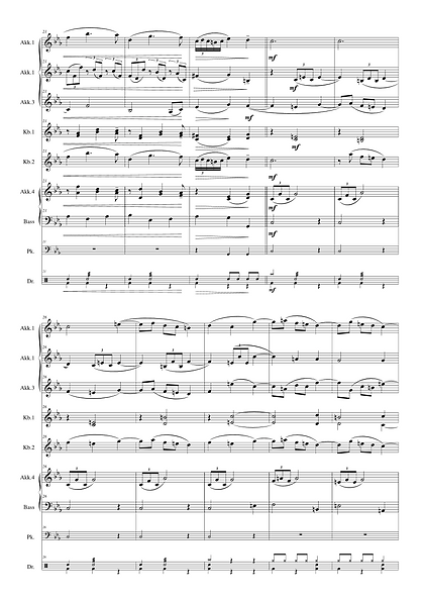 Allegretto (aus der Symphonie Nr. 3 F-Dur, op. 90), Johannes Brahms, Hans Peter Klein, Akkordeonorchester, Klassiker, 3. Satz, 3. Sinfonie, leicht-mittelschwer, Akkordeon Noten