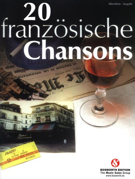 20 französische Chansons, Angela Winterstein, Akkordeon-Solo, Standardbass MII, Spielheft, Soloband, leicht, Akkordeon Noten