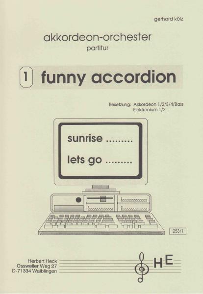 Funny Accordion 1, Gerhard Kölz, Schüler-Orchester, Akkordeon-Orchester, leicht, Originalkomposition, Originalmusik, Akkordeon Noten