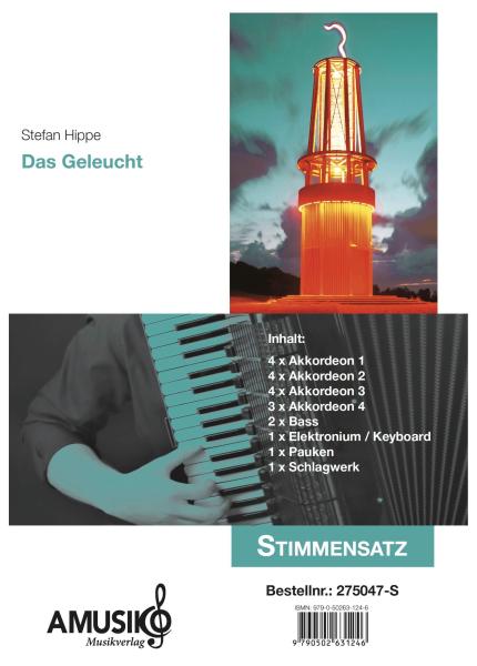 Das Geleucht, Stefan Hippe, Akkordeon-Orchester, mittelschwer, Auftragskomposition, Akkordeon Noten, Grubenlampe, NRW, Ruhrgebiet, Landmarken, Halden