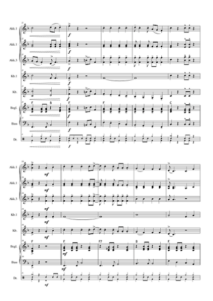 Cotton Fields, Lead Belly (Huddie Ledbetter), Geoffrey D. Barlow, Akkordeonorchester, Folk-Klassiker, leicht-mittelschwer, Akkordeon Noten
