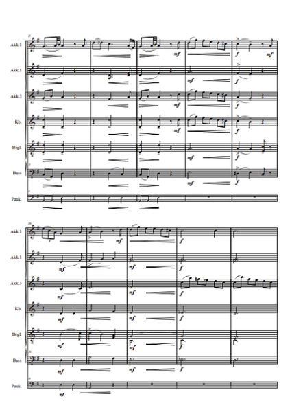 Un' aura amorosa, Wolfgang Amadeus Mozart, ​Gottfried Hummel, Akkordeonorchester, Oper, Arie, Cosi Fan Tutte, Moments of Silence, mittelschwer, Akkordeon Noten