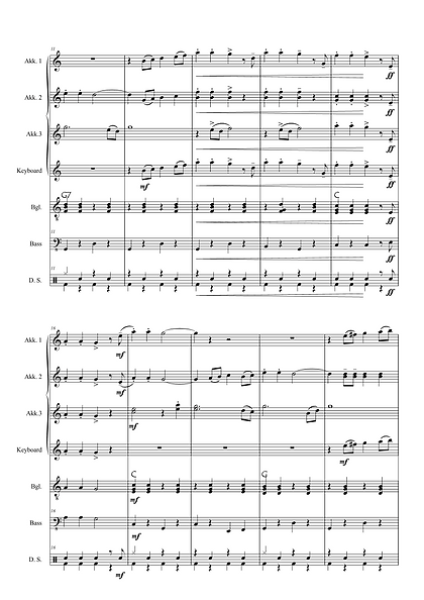 Jubileu, Anacleto de Medeiros, Gottfried Hummel, Akkordeonorchester, Marsch, Brazilian March, mittelschwer, Akkordeon Noten