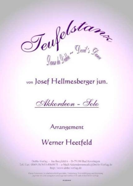 Teufelstanz, Josef Hellmesberger jr., Werner Heetfeld, Spielstück, Akkordeon-Solo, Standardbass MII, Konzertstück, Wettbewerbsliteratur, Wertungsspiel, schwer, Oberstufe, Akkordeon Noten