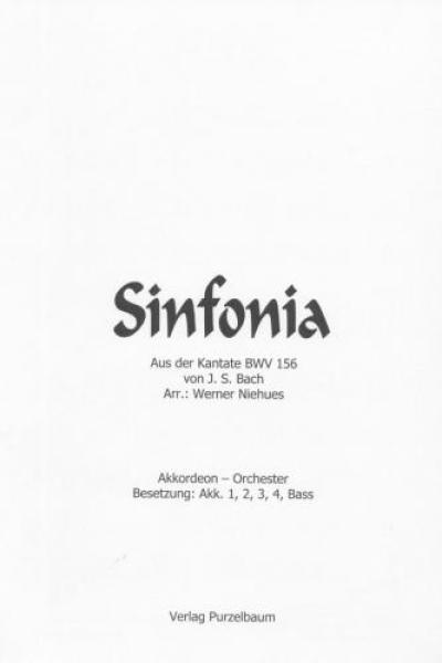 Sinfonia, Johann Sebastian Bach, Werner Niehues, Akkordeon-Orchester, Akkordeon-Ensemble, kleine Besetzung, Spielgruppe, Wertungsstück, Wettbewerbsstück, Wettbewerbsliteratur, Mittelstufe, leicht-mittelschwer, Akkordeon Noten, Cover