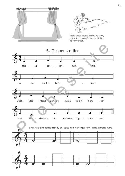 Akkordeonschule Band 1, Gerriet Heuten, Schulwerk für Akkordeon, Lehrwerk, sehr leicht, ​für Kinder, Vorschule, Grundschule, Akkordeonunterricht, Akkordeon spielen lernen, Akkordeon Noten, Notenbeispiel