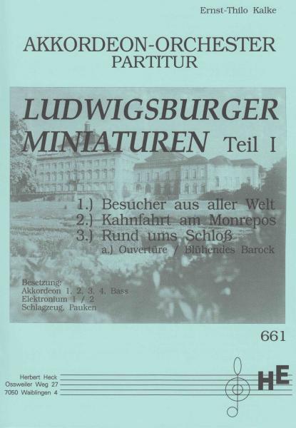Ludwigsburger Miniaturen 1, Ernst-Thilo Kalke, Oberstufe, Akkordeonorchester, mittelschwer-schwer, Wertungsstück, Wettbewerbsliteratur, Originalmusik, Originalkomposition, Akkordeon Noten