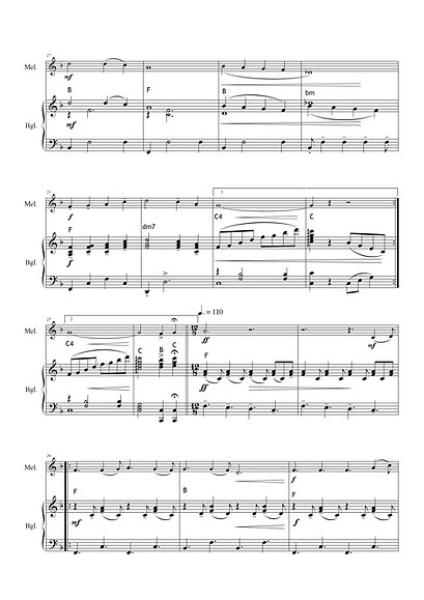 A Little Scottish Fantasy, Geoffrey D. Barlow, Kammermusik-Ausgabe, Melodieinstrument (in C, Bb, Es, C (Bass-Schlüssel)), Begleitstimme (Akkordeon oder Klavier), Loch Lomond, Schottland, Scottish Traditional, Variation, leicht, Kammermusik Noten, Notenbei