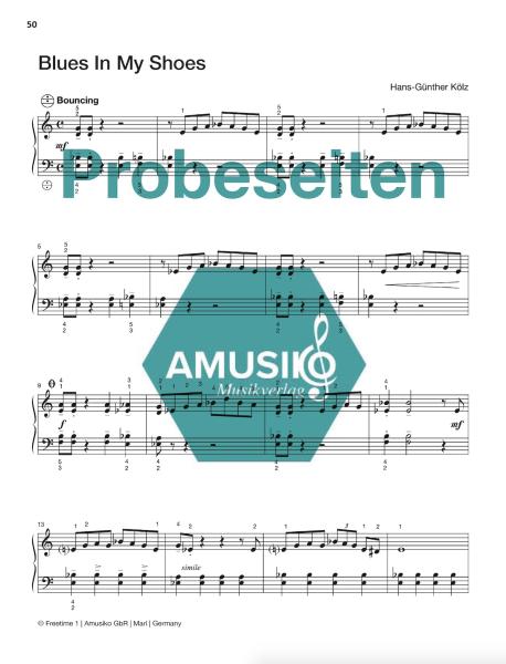 Freetime 1, Hans-Günther Kölz, Spielheft für Akkordeon-Solo mit Melodiebass (MIII), C-Griff, Umsteiger, leicht-mittelschwer, linke Hand, Fingersätze, QR-Codes, Videos mit Matthias Matzke, Soloband, Akkordeon Noten