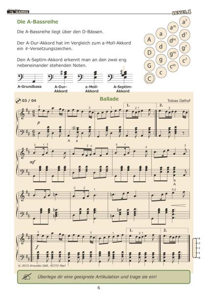 Akkordeon GAMES 3, Tobias Dalhof, moderne Akkordeonschule, Akkordeonnoten für Kinder, Akkordeon-Solo, leicht, Anfänger, Akkordeonunterricht