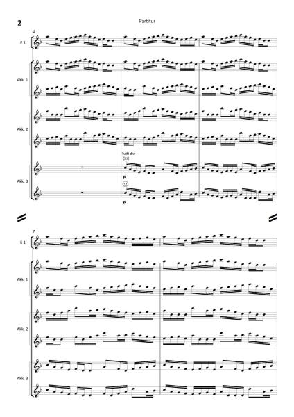 Just One More Dance, Christian Forshaw, Akkordeon-Orchester, irische Folksweise, Tango, Auftragskomposition, Originalkomposition, Originalmusik, mittelschwer, Akkordeon Noten, Einblick