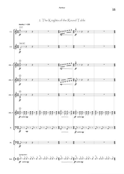 The Legend Of King Arthur, Ian Watson, Akkordeon-Orchester, Suite in 4 Sätzen, König Artus, Artus-Legende, London Accordion Orchestra, mittelschwer-schwer, Wertungsstück, Wettbewerbsliteratur, Orchesternoten, Musiknoten, Akkordeon Noten, Beispielsweise