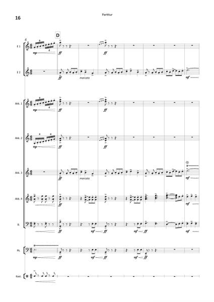 The Legend Of King Arthur, Ian Watson, Akkordeon-Orchester, Suite in 4 Sätzen, König Artus, Artus-Legende, London Accordion Orchestra, mittelschwer-schwer, Wertungsstück, Wettbewerbsliteratur, Orchesternoten, Musiknoten, Akkordeon Noten, Notenbeispiel