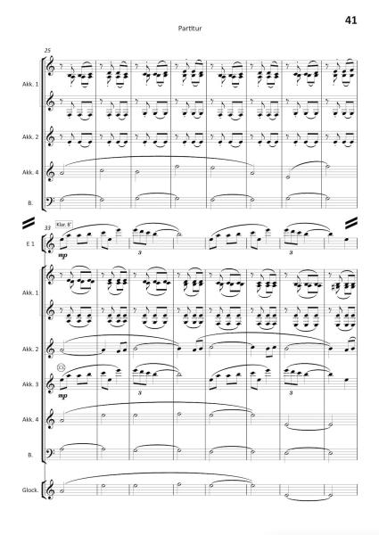 Totems, Ian Watson, Akkordeon-Orchester, Auftragskomposition, Oberstufe, schwer, Wertungsstück, Wettbewerbsliteratur, Originalkompostion, Originalmusik, Akkordeon Noten, Einblick