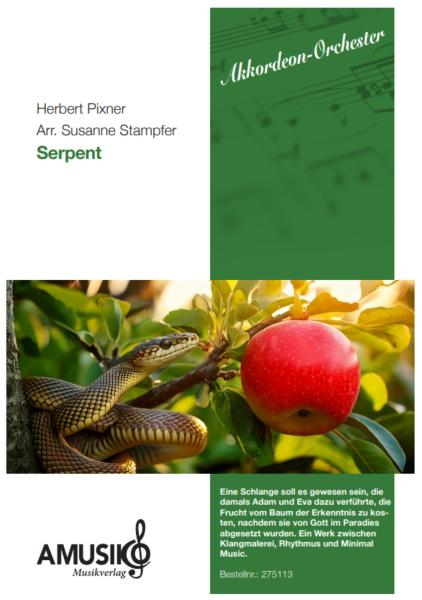 Serpent, Herbert Pixner, Susanne Stampfer, Akkordeon-Orchester, Solo-Stimme, Klangmalerei, Konzertstück, gut gegen böse, mittelschwer, Akkordeon Noten, Cover