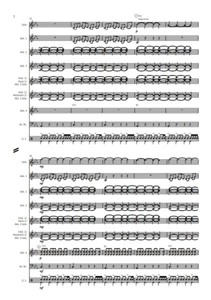 Serpent, Herbert Pixner, Susanne Stampfer, Akkordeon-Orchester, Solo-Stimme, Klangmalerei, Konzertstück, gut gegen böse, mittelschwer, Akkordeon Noten, Beispielseite