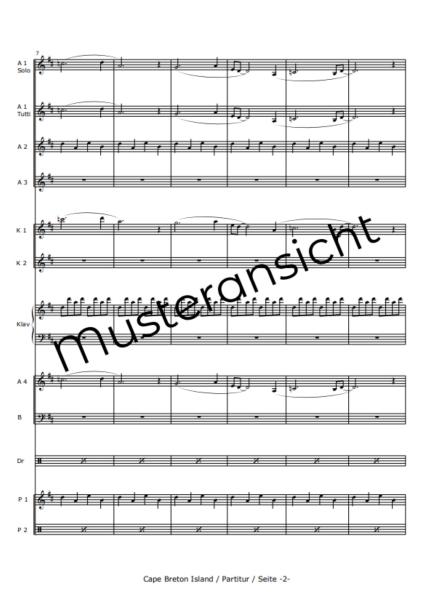 Cape Breton Island - Canadian Impressions, Rudi Braun, Akkordeon-Orchester, Landschaftsbeschreibung, Kanada, Klangvielfalt, mittelschwer-schwer, Konzertstück, Wertungsstück, Akkordeon Noten, Demoseite