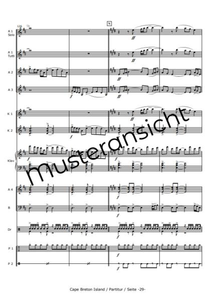 Cape Breton Island - Canadian Impressions, Rudi Braun, Akkordeon-Orchester, Landschaftsbeschreibung, Kanada, Klangvielfalt, mittelschwer-schwer, Konzertstück, Wertungsstück, Akkordeon Noten, Beispielseite