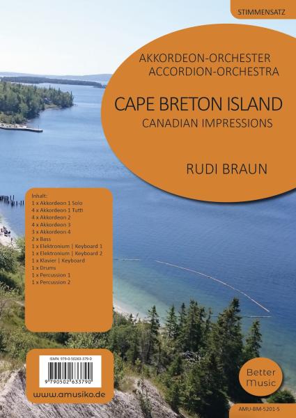 Cape Breton Island - Canadian Impressions, Rudi Braun, Akkordeon-Orchester, Landschaftsbeschreibung, Kanada, Klangvielfalt, mittelschwer-schwer, Konzertstück, Wertungsstück, Akkordeon Noten, Stimmensatzdeckblatt