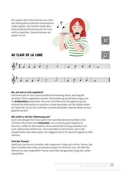 Flötenfeuer D1, Laura Bethge-Meyer, ​Günther Meyer, moderne Flötenschule, Spielmannszug-Flöte, digitale Inhalte, Play-Alongs