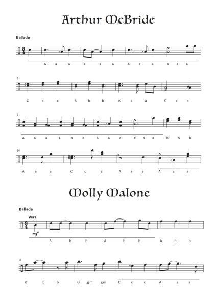 Irish Folksongs für Steirische Harmonika, Martina Kluge, Steirische Harmonika, Griffschrift, Spielheft, Soloband, mittelschwer, Traditionals, Reels, Jigs, Hornpipe, Polka, irische Folklore, Volksmusik, grüne Insel, Noten für Steirische Harmonika