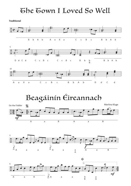 Irish Folksongs für Steirische Harmonika, Martina Kluge, Steirische Harmonika, Griffschrift, Spielheft, Soloband, mittelschwer, Traditionals, Reels, Jigs, Hornpipe, Polka, irische Folklore, Volksmusik, grüne Insel, Noten für Steirische Harmonika