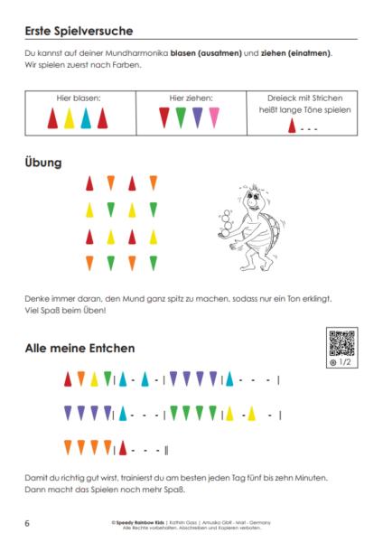 Speedy Rainbow Kids, Kathrin Gass, diatonische Mundharmonika, Hohner Speedy Rainbow, Schulwerk, Lehrwerk, Mundharmonikaschule, Spielheft, mit Online-Material, sehr leicht, Mundharmonika Noten, Mundharmonika spielen lernen, Anfänger, für Kinder, Kindergart