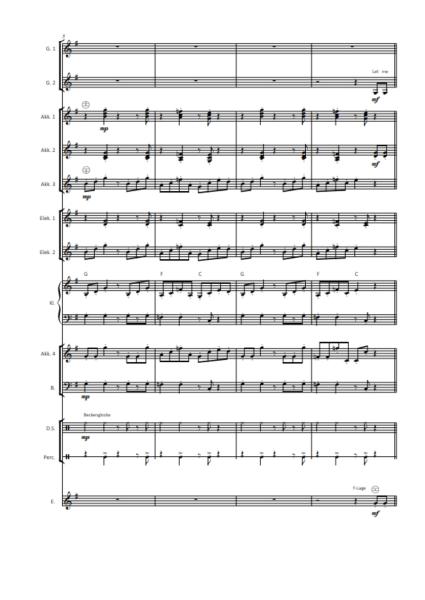 Orinoco Flow, Enya, Roma Ryan, Jürgen Moll, Akkordeon-Orchester, mittelschwer, mit Easy-Stimme, Unterhaltungskonzert, Megahit, Akkordeon Noten, Beispielseite