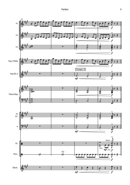 Celtic Fire, Hans-Günther Kölz, Akkordeon-Orchester, Irish Folk, mittelschwer-schwer, Originalkomposition, Originalmusik, Irland, Akkordeon Noten, Probeseite