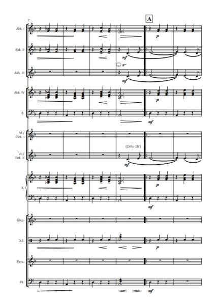 Valse, Lionel Chapuis, Akkordeon-Orchester, Konzertwalzer, mittelschwer, Originalkomposition, Originalmusik, Akkordeon Noten, Beispielseite