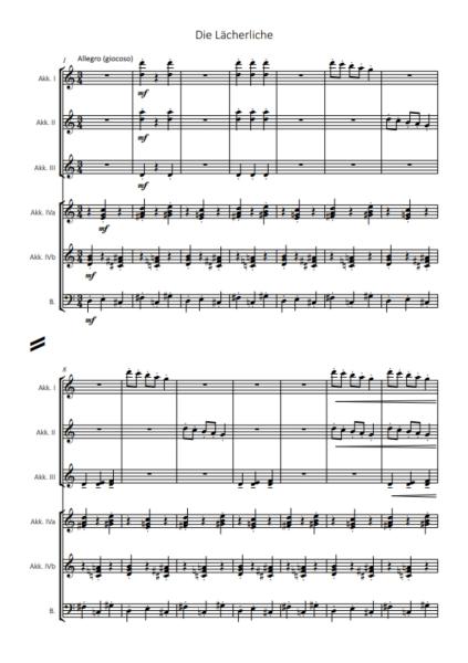 Vier Eigenschaften, Susanne App, Akkordeon-Orchester, Suite in 4 Sätzen, Originalkomposition, Originalmusik, Charakterstudien, Emotionen, Gefühle, mittelschwer, Akkordeon Noten, Notenbeispiel