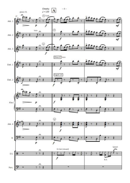 Angry Birds (Main Theme), Ari Pulkkinen, Jonathan Kruspel, Akkordeon-Orchester, Soundtrack, Titelmelodie, witzig, Zugabennummer, mittelschwer, Akkordeon Noten, Beispielseite