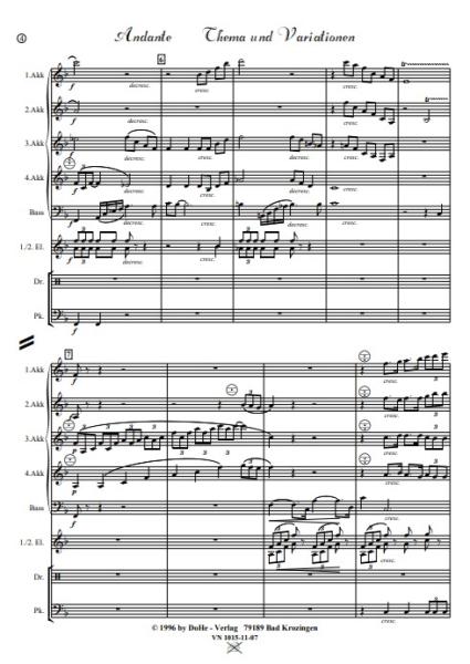 Andante aus dem Klavierkonzert Nr. 21 in C-Dur, Thema und Variationen, Wolfgang Amadeus Mozart, Werner Heetfeld, Akkordeon-Orchester, klassische Musik, Konzertstück, Wettbewerbsstück, Wertungsstück, Wettbewerbsliteratur, mittelschwer-schwer, Oberstufe, Ak