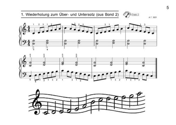 Kleine Musiker ganz groß Band 3, Anastasia Tsarchatzidou, Georg Bühler, Schulwerk für Klavier, leicht, für Kinder ab 4 Jahren, kindgerecht, inkl. Playback-CD, Klavierunterricht, Klavierschüler, Anfänger am Klavier, Klavierschule, Klavier Noten, Notenbeisp