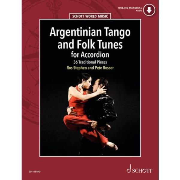 Argentinian Tango and Folk Tunes for Accordion, Ros Stephen, Pete Rosser, Akkordeon-Solo, Standardbass MII, Spielheft, Soloband, Milonga, Folklore, schwer, mit Online-Audio, Akkordeon Noten, Cover