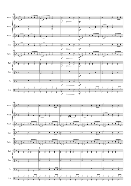 Ave Maria Glöcklein (Wenn ich ein Glöcklein wär) Franz Xaver Engelhart, Gottfried Hummel, Akkordeonorchester, Weihnachtslied, Weihnachts-Zauberwelt der Berge, mittelschwer, Akkordeon Noten