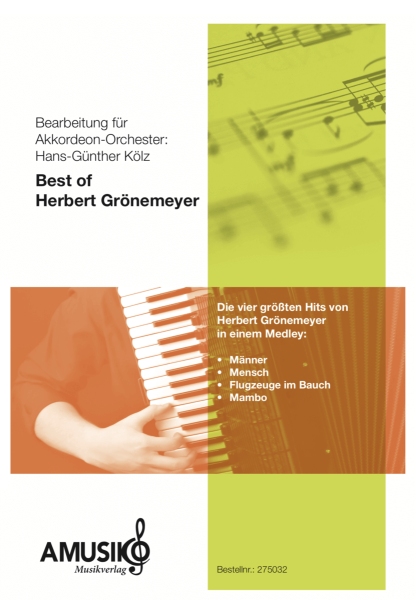 Best of Herbert Grönemeyer, Hans-Günther Kölz, Akkordeon-Orchester, Medley, mittelschwer, Akkordeon Noten, Megahits