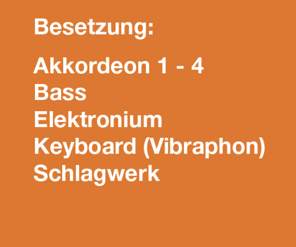 Sightseeing, Kai Armbruster, Akkordeonorchester, Suite in 5 Sätzen, Wertungsstück, Wettbewerbsliteratur, Oberstufe, mittelschwer-schwer, Originalkomposition, Originalmusik, Akkordeon Noten