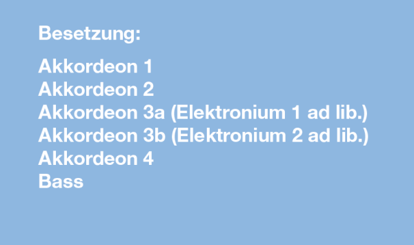 Six, Ian Watson, Akkordeon-Ensemble, sehr schwer, anspruchsvoll, Höchstufe, Originalkomposition, Auftragskomposition, Originalmusik, Wertungsstück, Wettbewerbsliteratur, Akkordeon Noten