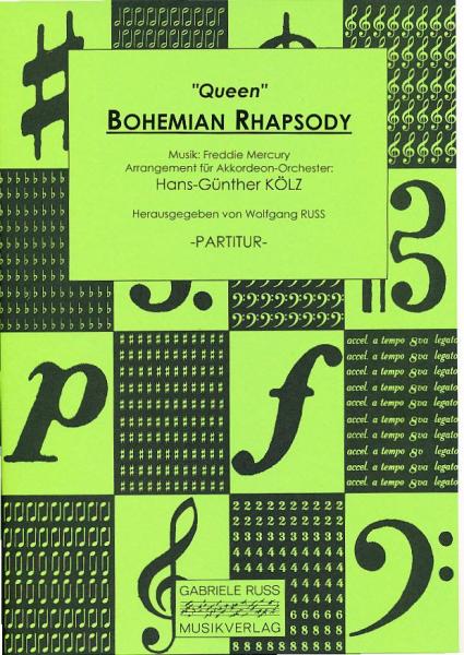 Bohemian Rhapsody, Queen, Freddie Mercury, Hans-Günther Kölz, Akkordeon-Orchester, Classic-Rock, Megahit, Nummer 1 Hit, mittelschwer-schwer, Akkordeon Noten