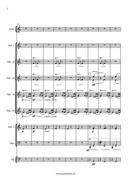 Danza Ritual Del Fuego (Feuertanz), Manuel de Falla, Stefanie Hazenbiller, Akkordeonorchester, Ballett, mittelschwer-schwer, Akkordeon Noten, Notenbeispiel