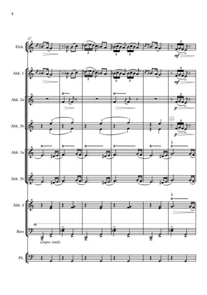Danza Ritual Del Fuego (Feuertanz), Manuel de Falla, Stefanie Hazenbiller, Akkordeonorchester, Ballett, mittelschwer-schwer, Akkordeon Noten, Probeseite