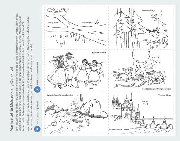 Die Moldau, Bedřich Smetana, ​Karin Schuh, Sissi Katefidis, Musikalisches Bilderbuch, inkl. Audio-CD, musikalisches Märchen, Klassik-Schatz, für Kindergarten, Vorschule, Grundschule, zu Hause, für die ganze Famlie, Probeseite