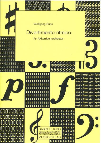 Divertimento ritmico, Wolfgang Ruß-Plötz, Akkordeonorchester, Originalkomposition, sehr schwer, Akkordeon Noten