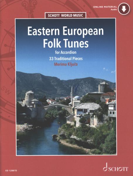 Eastern Europe Folk Tunes, Merima Ključo, Akkordeon-Solo, Standardbass MII, Spielheft, Soloband, Folklorestücke aus Osteuropa, mittelschwer-schwer, inklusive Online-Material, Akkordeon Noten