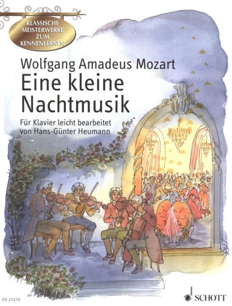 Eine kleine Nachtmusik, Wolfgang Amadeus Mozart, Hans-Günter Heumann, Klavier, Spielheft, Soloband, Serenade, Gesellschaftsmusik, mittelschwer, Klavier Noten, Klavier-Arrangement, Cover