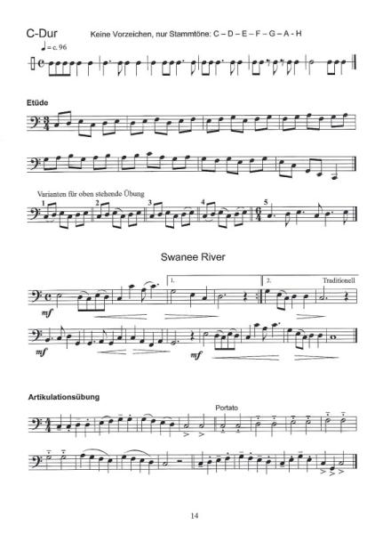 Übungsheft D1 für Tuba in F/Bassposaune, Bernd Nawrat, Blechblasinstrumente, tiefes Blech, Prüfungsvorbereitung, D-Lehrgang, Einzelunterricht, Gruppenunterricht, Spielstücke, Vortragsstücke, leicht, Musiktheorie, praxisorientiert, Posaunen Noten, Tuba Not