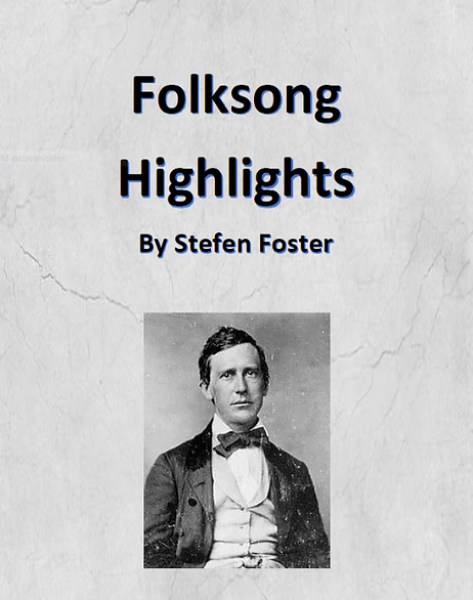 Folksong Highlights by Stefen Foster, Gottfried Hummel, Akkordeon-Solo, Standardbass MII, Klavier, Keyboard, Spielheft, Soloband, 2. Stimme ad lib., leicht-mittelschwer, Akkordeon Noten